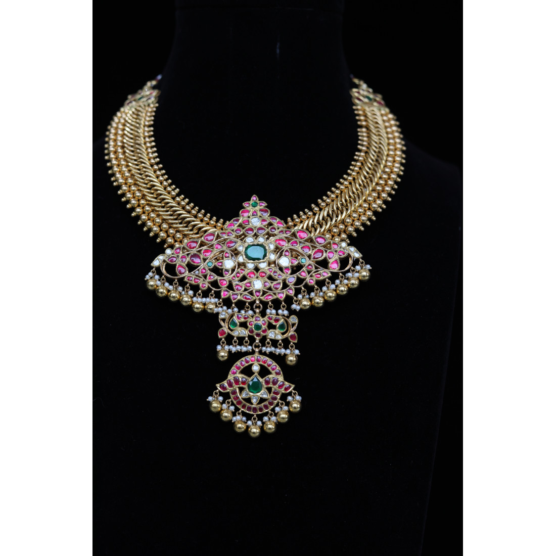 KUNDAN JILEBI NECKLACE GNSJLB