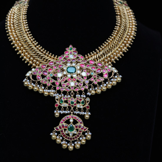 KUNDAN JILEBI NECKLACE GNSJLB
