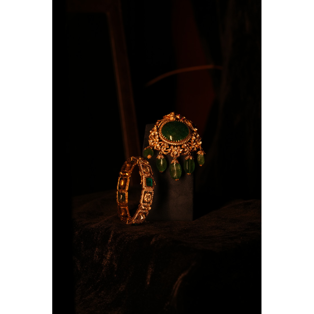 Gold polki bangle GBNG/69