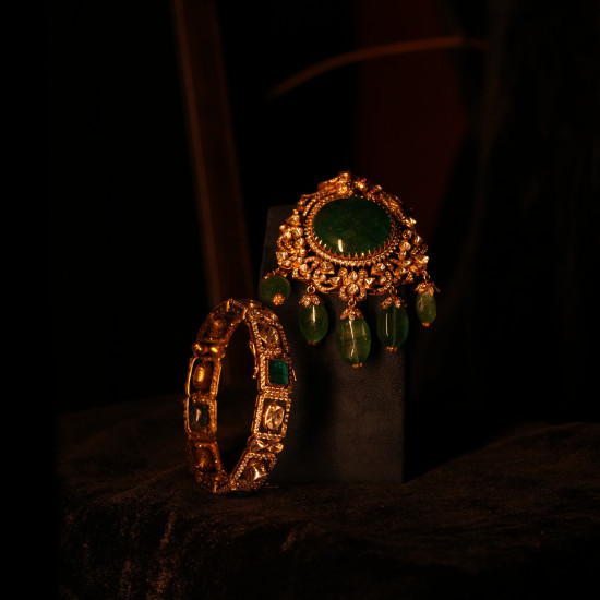 Gold polki bangle GBNG/69